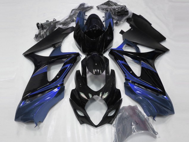 Bleu & Noir Brillant 07-08 Suzuki GSXR 1000 Carénage Bleu & Noir Brillant 07-08 Suzuki GSXR 1000 Carénage