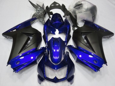 Bleu & Noir Mat 08-12 Kawasaki Ninja 250 Carénage