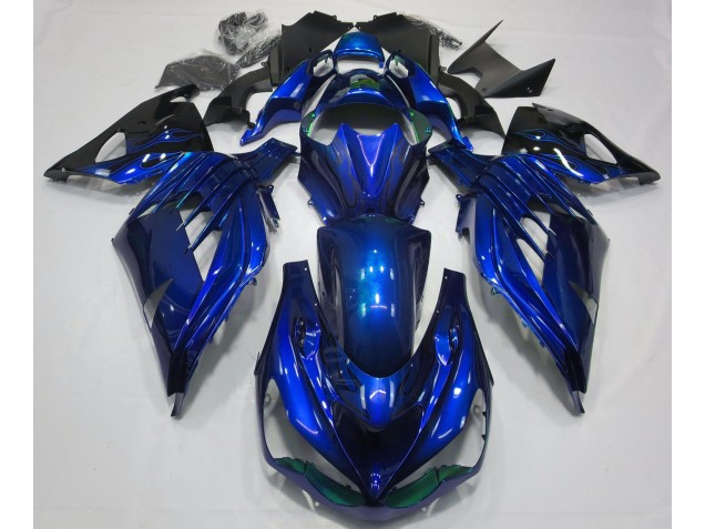 Bleu Océan Brillant 12-21 Kawasaki ZX14R Carénage Bleu Océan Brillant 12-21 Kawasaki ZX14R Carénage