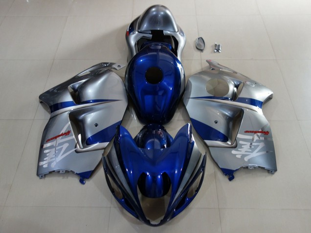 Bleu Profond & Argent 97-07 Suzuki GSXR 1300 Carénage Bleu Profond & Argent 97-07 Suzuki GSXR 1300 Carénage
