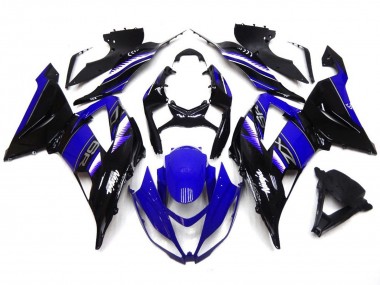 Bleu Profond & Noir Vibrants 13-18 Kawasaki ZX6R Carénage