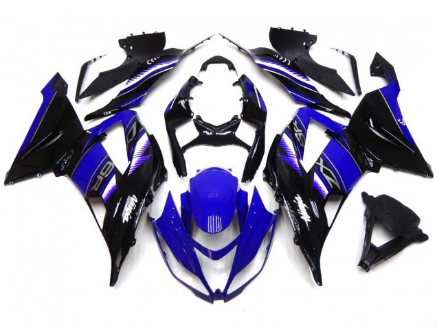 Bleu Profond & Noir Vibrants 13-18 Kawasaki ZX6R Carénage Bleu Profond & Noir Vibrants 13-18 Kawasaki ZX6R Carénage