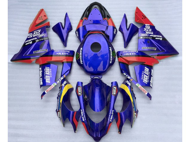 Bleu & Rouge Trickstar 04-05 Kawasaki ZX10R Carénage Bleu & Rouge Trickstar 04-05 Kawasaki ZX10R Carénage