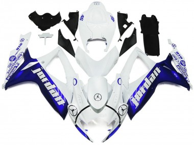 Blu E Bianco Jordan Stile Lucido 06-07 Suzuki GSXR 600-750 Carénage