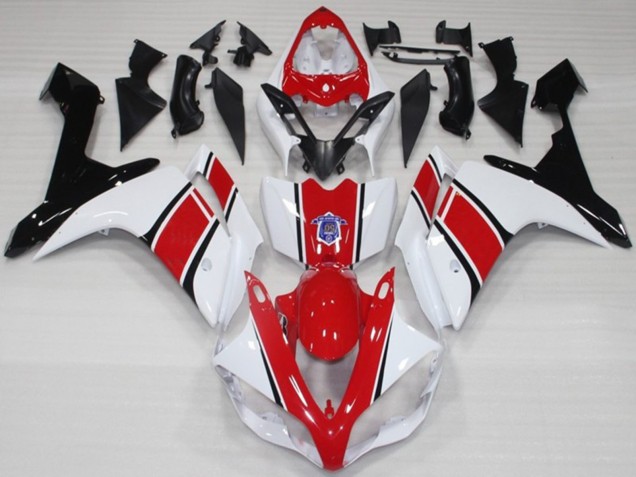 Brillant De Style Blanc & Rouge OEM 07-08 Yamaha R1 Carénage Brillant De Style Blanc & Rouge OEM 07-08 Yamaha R1 Carénage