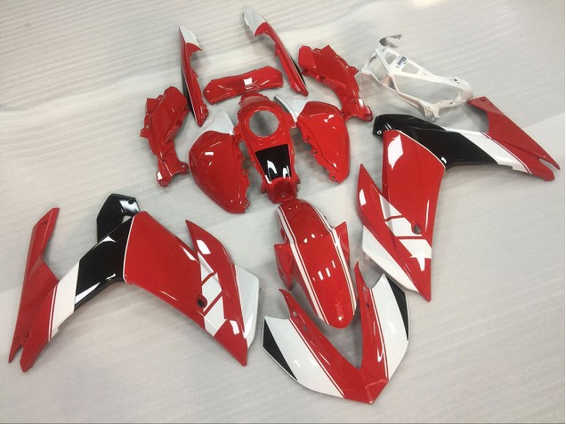 Brillant Rouge & Blanc 15-18 Yamaha R3 Carénage Brillant Rouge & Blanc 15-18 Yamaha R3 Carénage