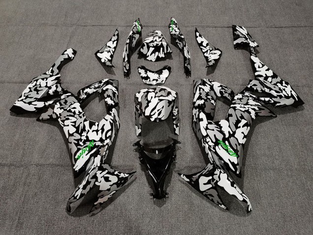 Camo & Logo Vert 08-10 Kawasaki ZX10R Carénage Camo & Logo Vert 08-10 Kawasaki ZX10R Carénage