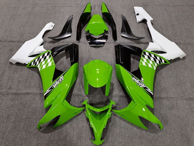 Chèque Vert & Blanc 08-10 Kawasaki ZX10R Carénage Chèque Vert & Blanc 08-10 Kawasaki ZX10R Carénage
