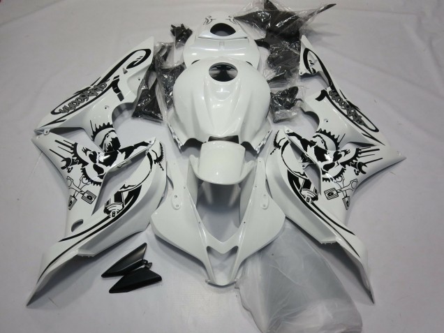 Conception Spéciale Blanc Brillant 07-08 Honda CBR600RR Carénage Conception Spéciale Blanc Brillant 07-08 Honda CBR600RR Carénage