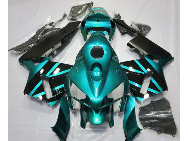 Design Bleu Sarcelle & Noir Brillant 05-06 Honda CBR600RR Carénage Design Bleu Sarcelle & Noir Brillant 05-06 Honda CBR600RR Carénage