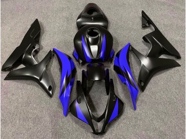 Design Noir Mat & Bleu 07-08 Honda CBR600RR Carénage