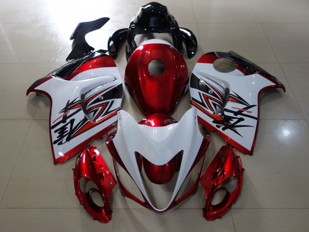 Design Rouge Brillant & Blanc 08-20 Suzuki GSXR 1300 Carénage Design Rouge Brillant & Blanc 08-20 Suzuki GSXR 1300 Carénage