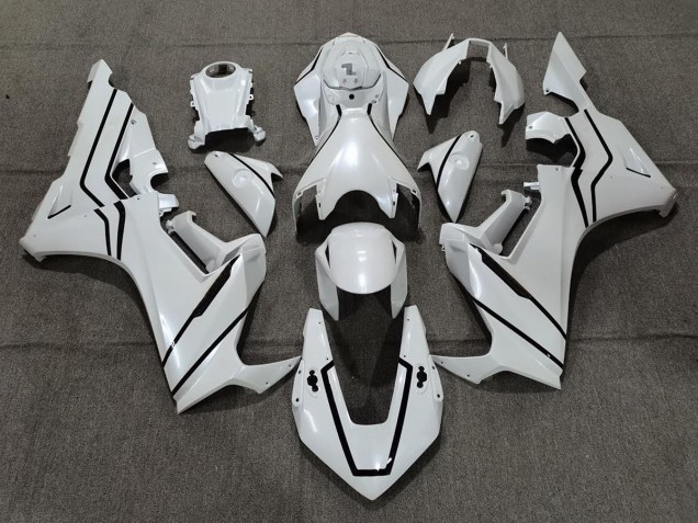 Doublure Blanc Nacré & Noir 17-23 Honda CBR1000RR Carénage Doublure Blanc Nacré & Noir 17-23 Honda CBR1000RR Carénage