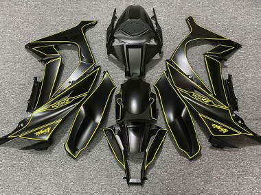 Doublure Noir Mat & Jaune 11-15 Kawasaki ZX10R Carénage