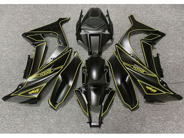 Doublure Noir Mat & Jaune 11-15 Kawasaki ZX10R Carénage Doublure Noir Mat & Jaune 11-15 Kawasaki ZX10R Carénage