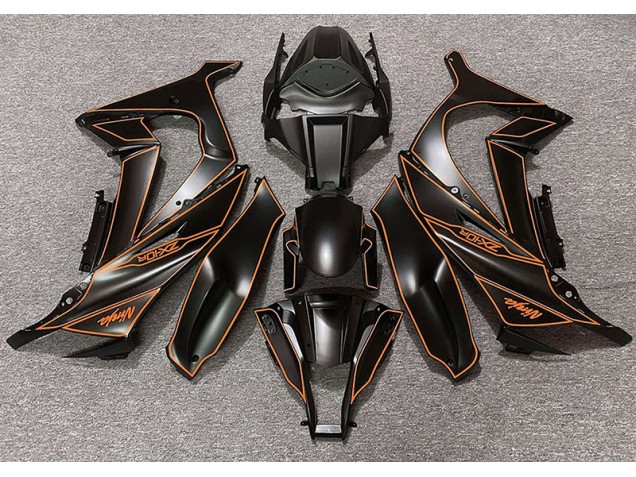Doublure Noir Mat & Orange 11-15 Kawasaki ZX10R Carénage Doublure Noir Mat & Orange 11-15 Kawasaki ZX10R Carénage