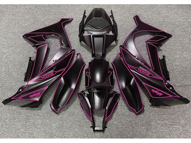 Doublure Noir Mat & Rose 11-15 Kawasaki ZX10R Carénage Doublure Noir Mat & Rose 11-15 Kawasaki ZX10R Carénage