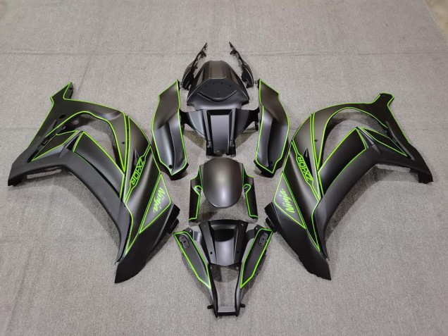 Doublure Noire Mate & Verte 11-15 Kawasaki ZX10R Carénage Doublure Noire Mate & Verte 11-15 Kawasaki ZX10R Carénage