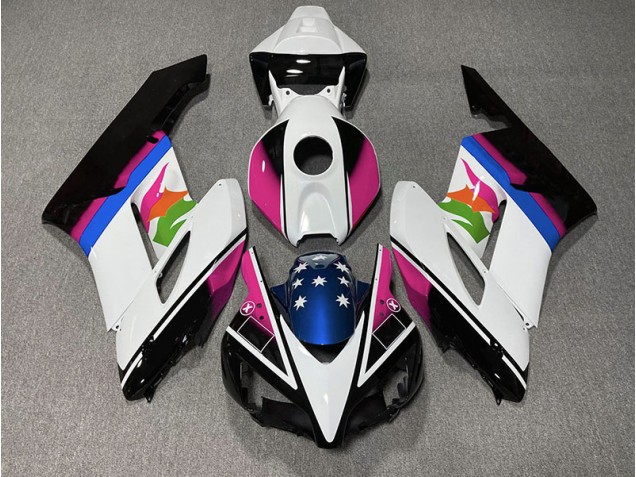 Drapeau Rose & Bleu 04-05 Honda CBR1000RR Carénage Drapeau Rose & Bleu 04-05 Honda CBR1000RR Carénage
