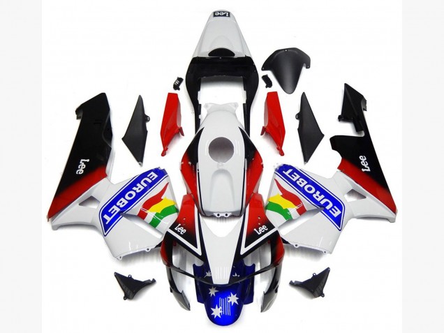 EuroBet Couleurs Brillantes 03-04 Honda CBR600RR Carénage EuroBet Couleurs Brillantes 03-04 Honda CBR600RR Carénage