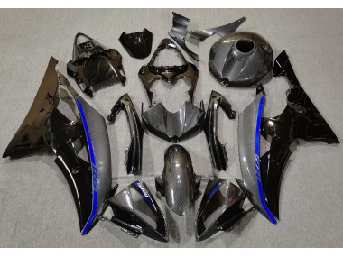 Fiber De Carbone & Bleu 08-16 Yamaha R6 Carénage