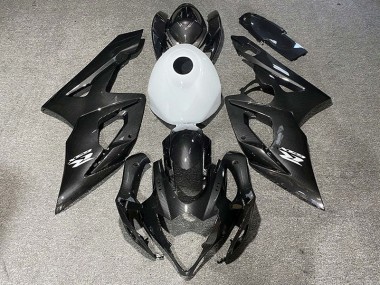 Fiber De Carbone Style & Blanc Brillant 05-06 Suzuki GSXR 1000 Carénage