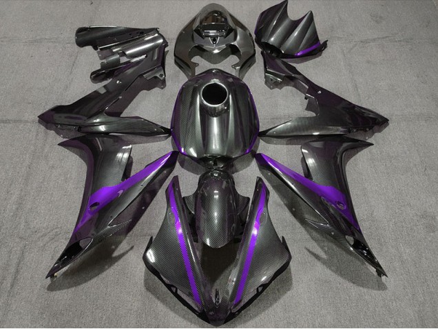 Fibre De Carbone Style W Violet 04-06 Yamaha R1 Carénage Fibre De Carbone Style W Violet 04-06 Yamaha R1 Carénage
