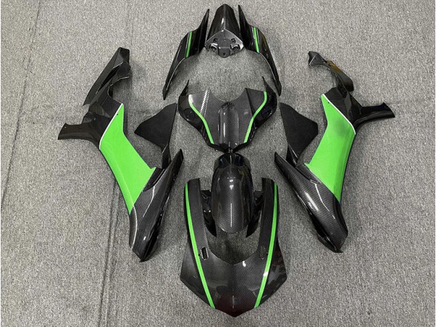 Fibre De Carbone & Vert 15-19 Yamaha R1 Carénage Fibre De Carbone & Vert 15-19 Yamaha R1 Carénage