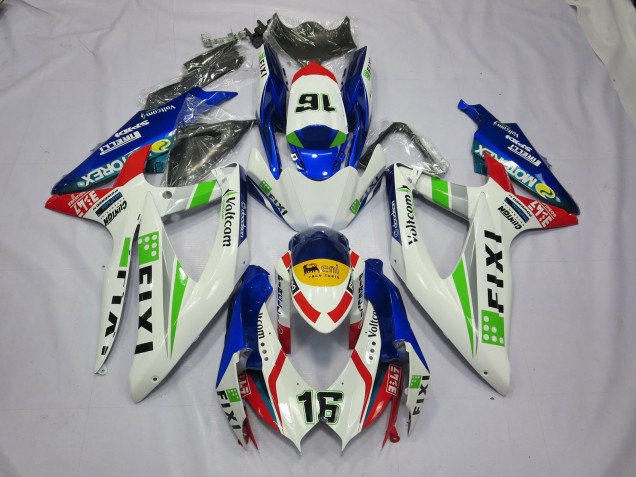 Fixi Bleu 08-10 Suzuki GSXR 600-750 Carénage Fixi Bleu 08-10 Suzuki GSXR 600-750 Carénage