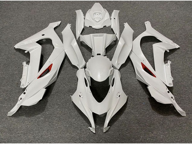 Garniture Rouge Blanc Perle 16-19 Kawasaki ZX10R Carénage Garniture Rouge Blanc Perle 16-19 Kawasaki ZX10R Carénage