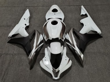 Graphite Blanc & Noir 07-08 Honda CBR600RR Carénage