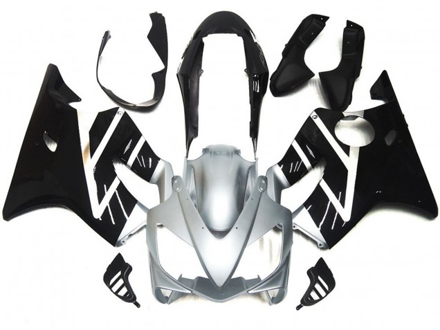 Gris Argenté & Noir Brillant 04-07 Honda CBR600 F4i Carénage Gris Argenté & Noir Brillant 04-07 Honda CBR600 F4i Carénage