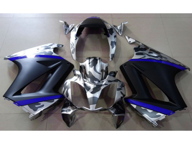 Gris Camouflage & Bleu 02-12 Honda VFR800 Carénage Gris Camouflage & Bleu 02-12 Honda VFR800 Carénage