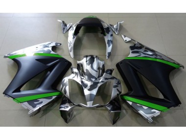 Gris Camouflage & Vert 02-12 Honda VFR800 Carénage