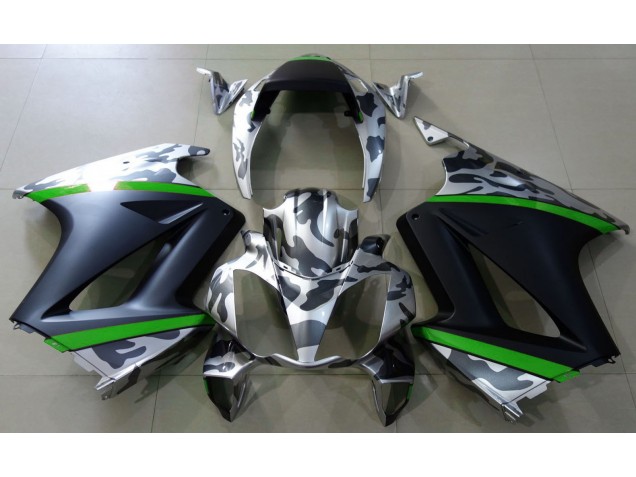 Gris Camouflage & Vert 02-12 Honda VFR800 Carénage Gris Camouflage & Vert 02-12 Honda VFR800 Carénage