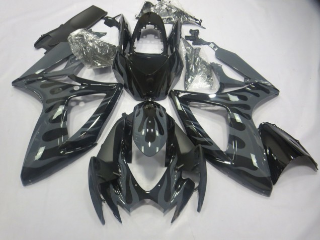 Gris Flamme 06-07 Suzuki GSXR 600-750 Carénage Gris Flamme 06-07 Suzuki GSXR 600-750 Carénage