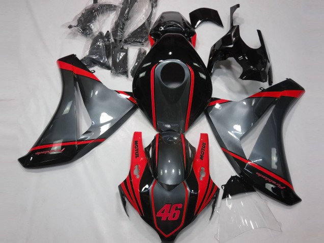Gris Motul & Rouge 08-11 Honda CBR1000RR Carénage Gris Motul & Rouge 08-11 Honda CBR1000RR Carénage