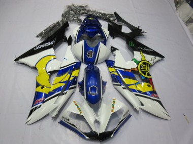 Jaune & Bleu 08-16 Yamaha R6 Carénage