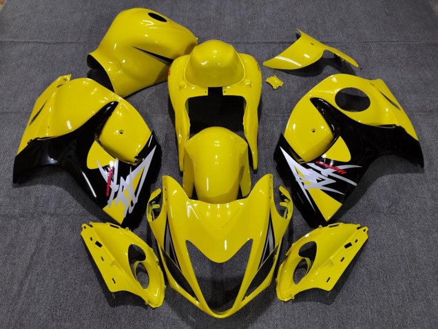 Jaune Brillant Avec Style Noir 08-20 Suzuki GSXR 1300 Carénage Jaune Brillant Avec Style Noir 08-20 Suzuki GSXR 1300 Carénage
