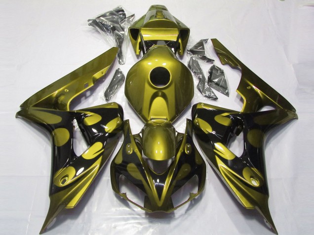 Jaune Brillant & Noir 06-07 Honda CBR1000RR Carénage Jaune Brillant & Noir 06-07 Honda CBR1000RR Carénage