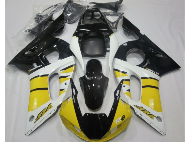 Jaune Brillant & Noir 98-02 Yamaha R6 Carénage Jaune Brillant & Noir 98-02 Yamaha R6 Carénage