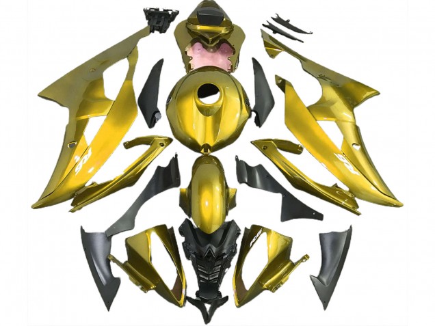 Jaune Foncé 08-16 Yamaha R6 Carénage Jaune Foncé 08-16 Yamaha R6 Carénage