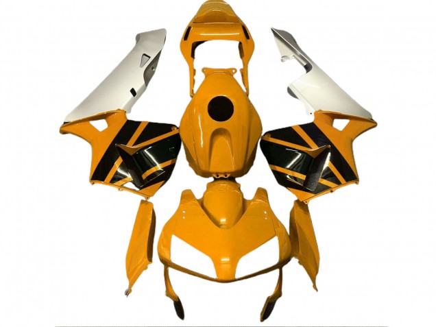 Jaune Moutarde & Argent Mat 03-04 Honda CBR600RR Carénage Jaune Moutarde & Argent Mat 03-04 Honda CBR600RR Carénage
