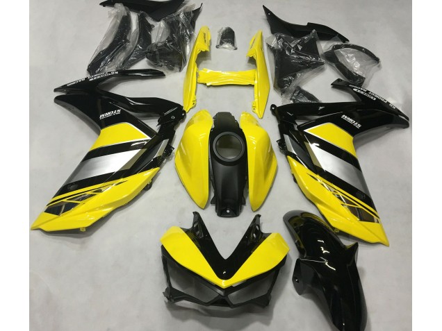 Jaune & Noir Brillant 15-18 Yamaha R3 Carénage Jaune & Noir Brillant 15-18 Yamaha R3 Carénage