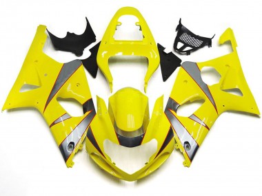 Kit R Jaune Brillant & Argent 00-02 Suzuki GSXR 1000 Carénage