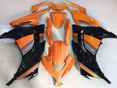 Lever Du Soleil Orange & Noir 13-18 Kawasaki Ninja 300 Carénage