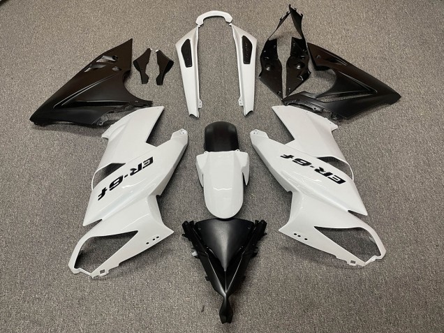 Logo Blanc Noir 09-11 Kawasaki Ninja 650R Carénage Logo Blanc Noir 09-11 Kawasaki Ninja 650R Carénage