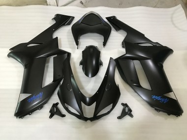 Logo Noir Mat & Bleu 07-08 Kawasaki ZX6R Carénage