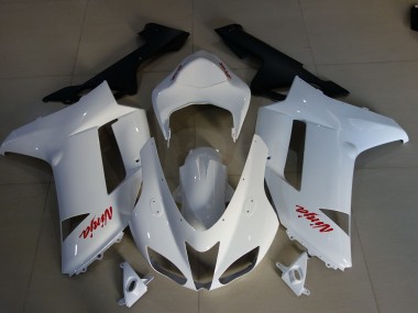 Logos Blanc Brillant & Rouge 07-08 Kawasaki ZX6R Carénage