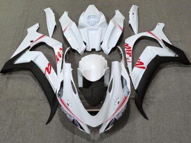 Logos Blanc Nacré & Rouge 16-19 Kawasaki ZX10R Carénage
